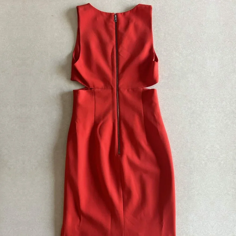 Alice + Olivia Riki Fitted Dress With Waist Cutout ASO Hanna Marin